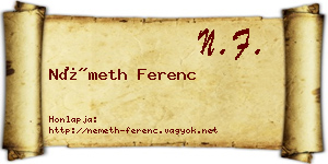 Németh Ferenc névjegykártya