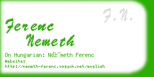 ferenc nemeth business card